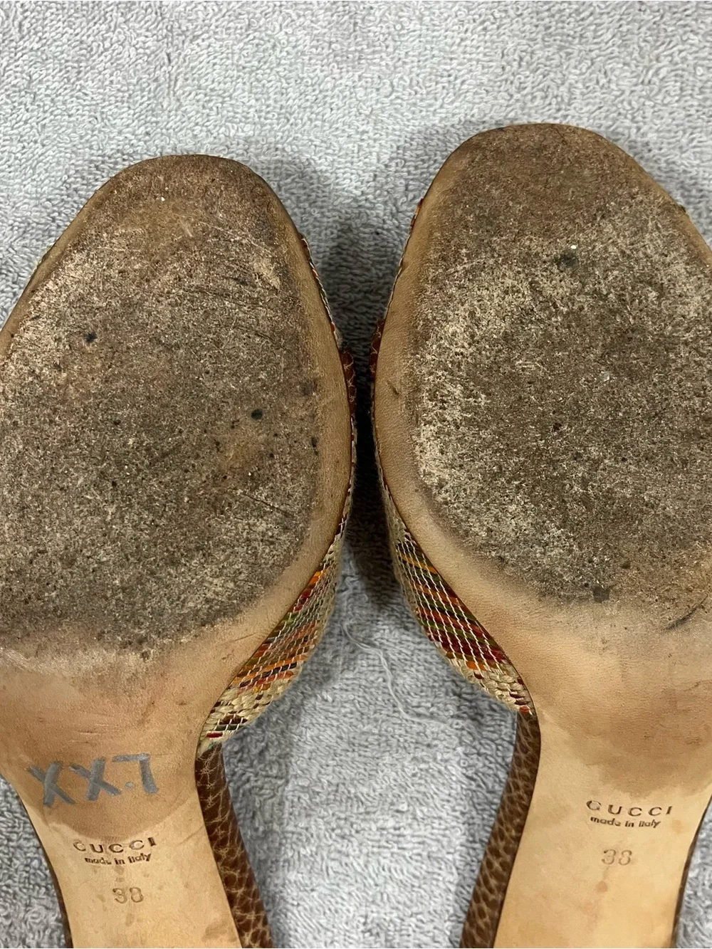 Gucci Multicolor Raffia Bamboo Horsebit Mules size 38 - Picture 8 of 11